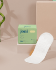 Bulk bamboo liners by joni, featuring a pack of 20 and a single ultra-thin liner on display against a neutral background.