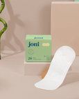 Bulk bamboo liners by joni, featuring a pack of 20 and a single ultra-thin liner on display against a neutral background.