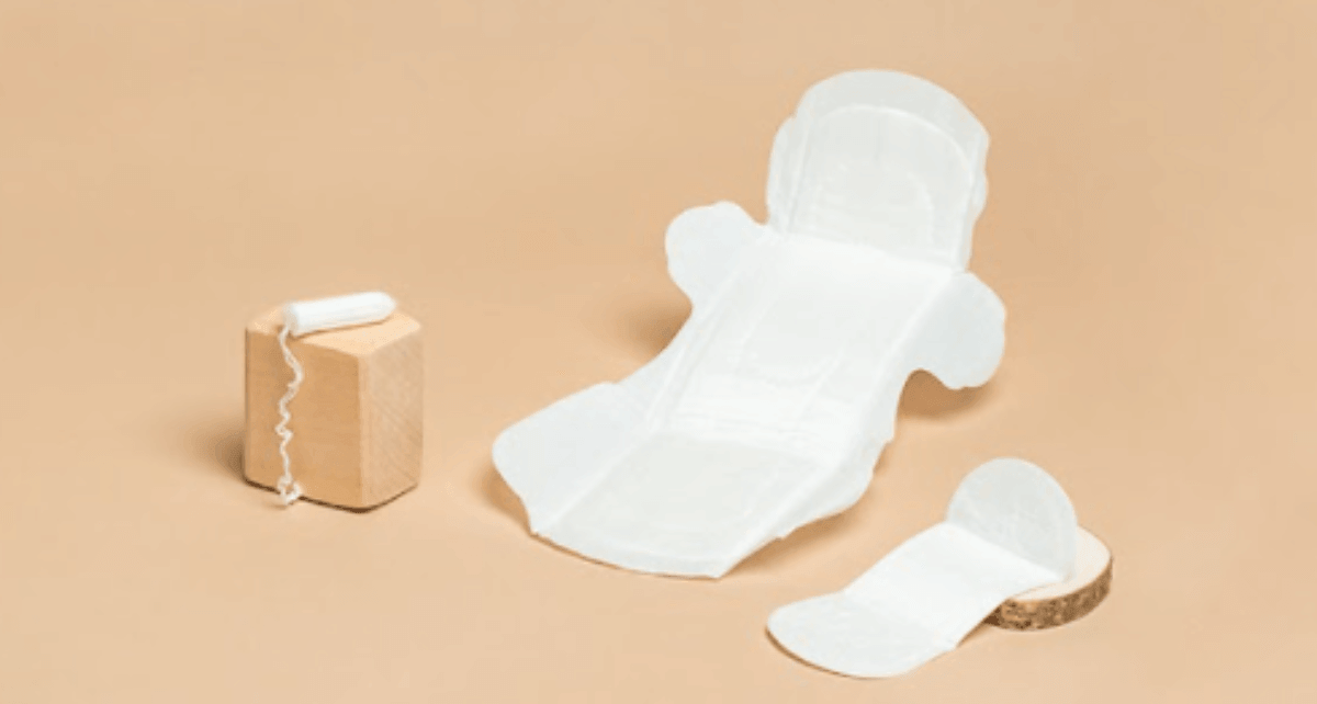 joni sustainable period pads and a tampon