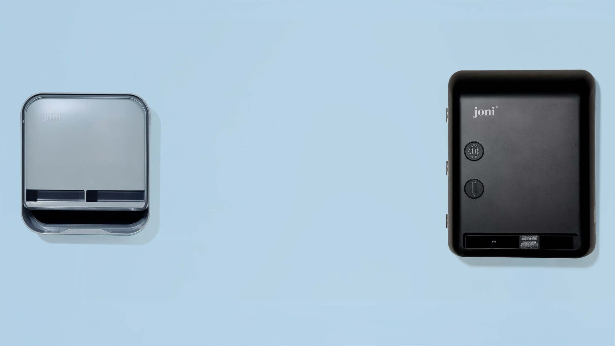 Two electronic devices labeled 'joni' on a light blue background