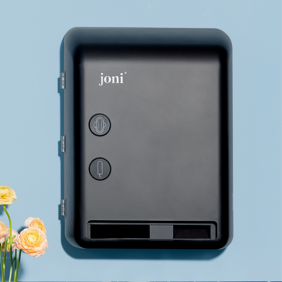 joni Model V Smart Period Care Dispenser Freevend for Large Organizations and Busy Washrooms