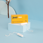 box of joni regular tampons made with organic cotton and without plastic